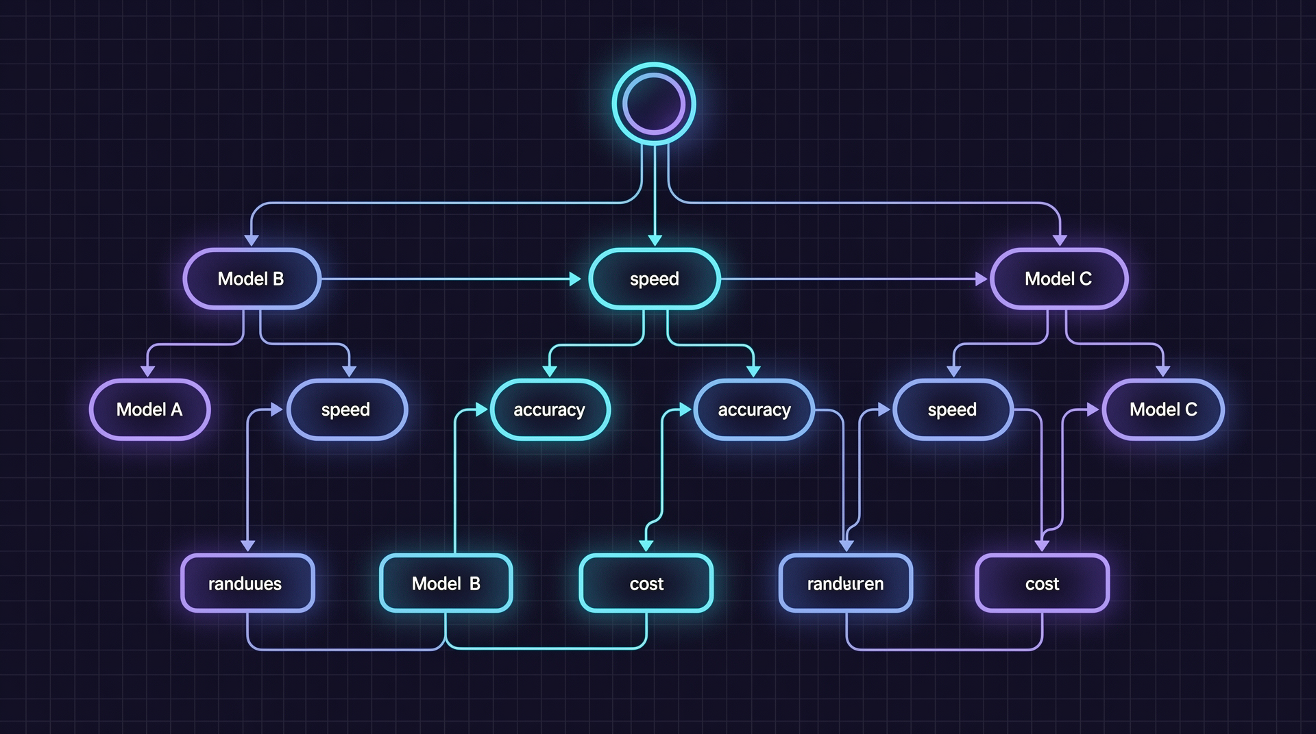Decision flowchart for choosing AI models