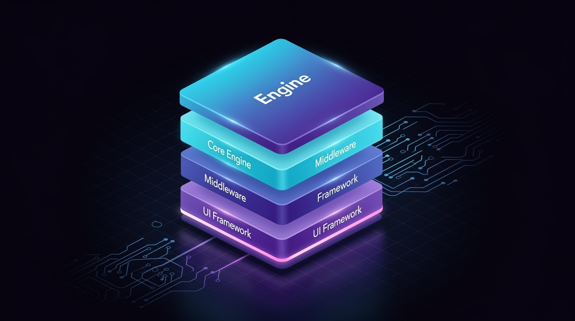 Tech stack layers visualization