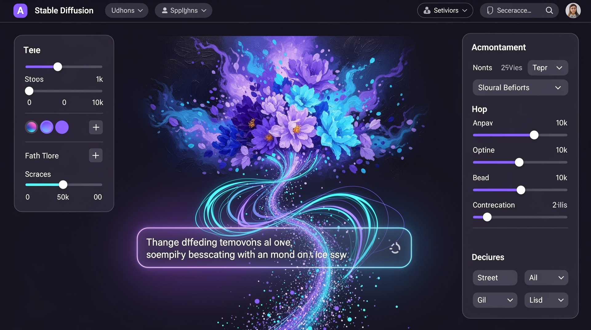 Image generation interface with creative AI